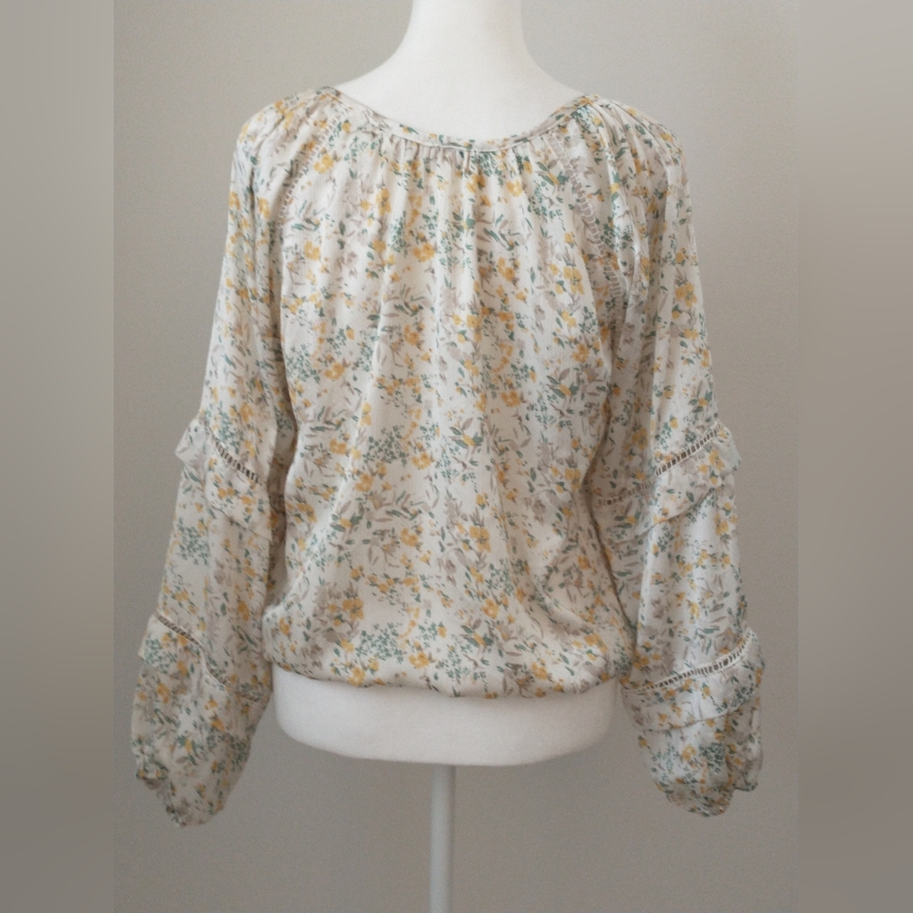 Bishop + Young Anthropologie floral bohemian boho blouse top XS - Picture 9 of 12
